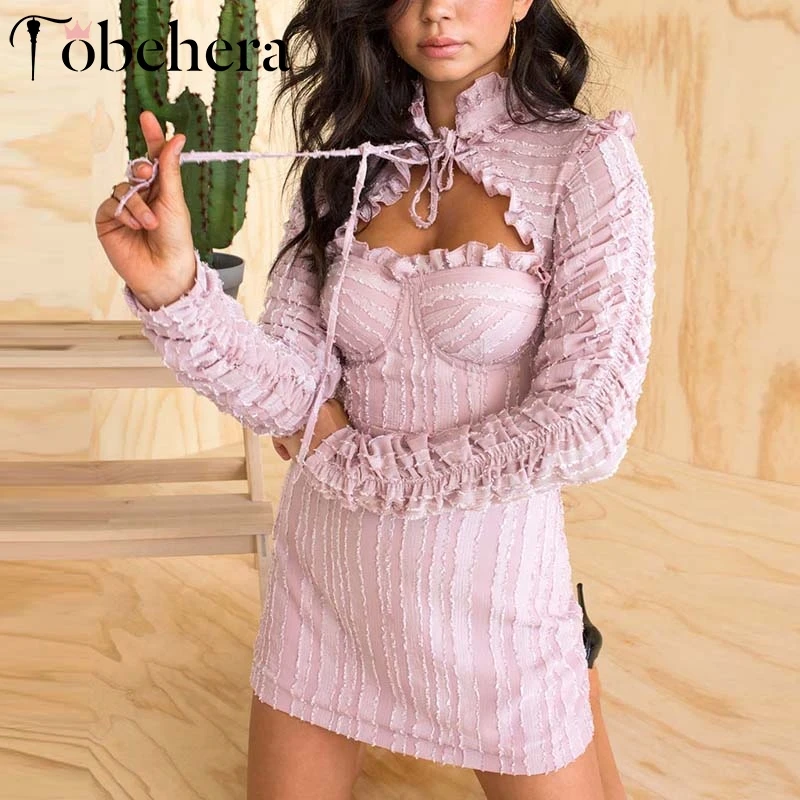 Glamaker зимнее сексуальное платье женское элегантное на шнуровке вечерние