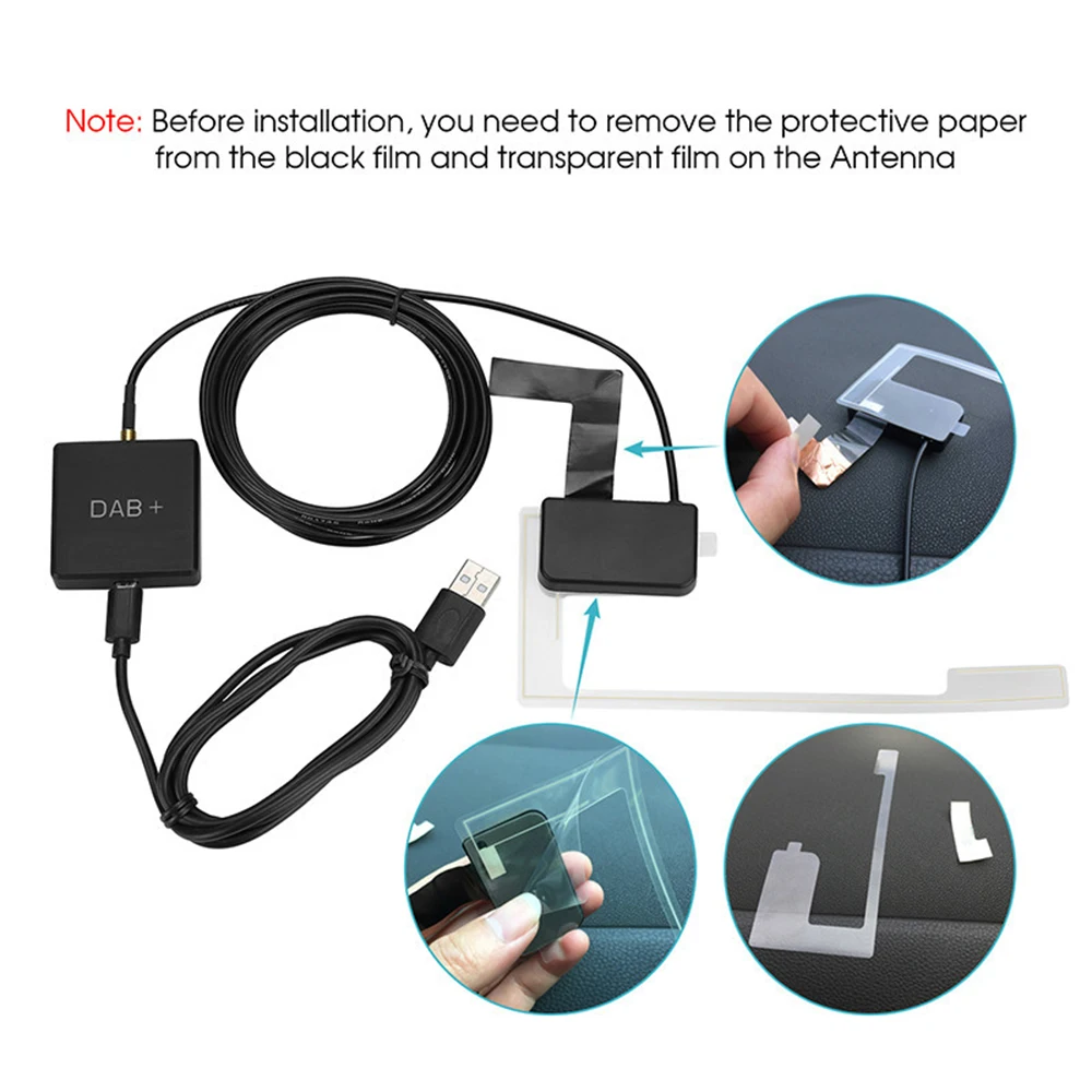 

DVD Digital Audio Broadcast Receiver Box Radio Antenna Tuner FM Transmission USB Dongle for Car Radio Android 5.1 Above Player