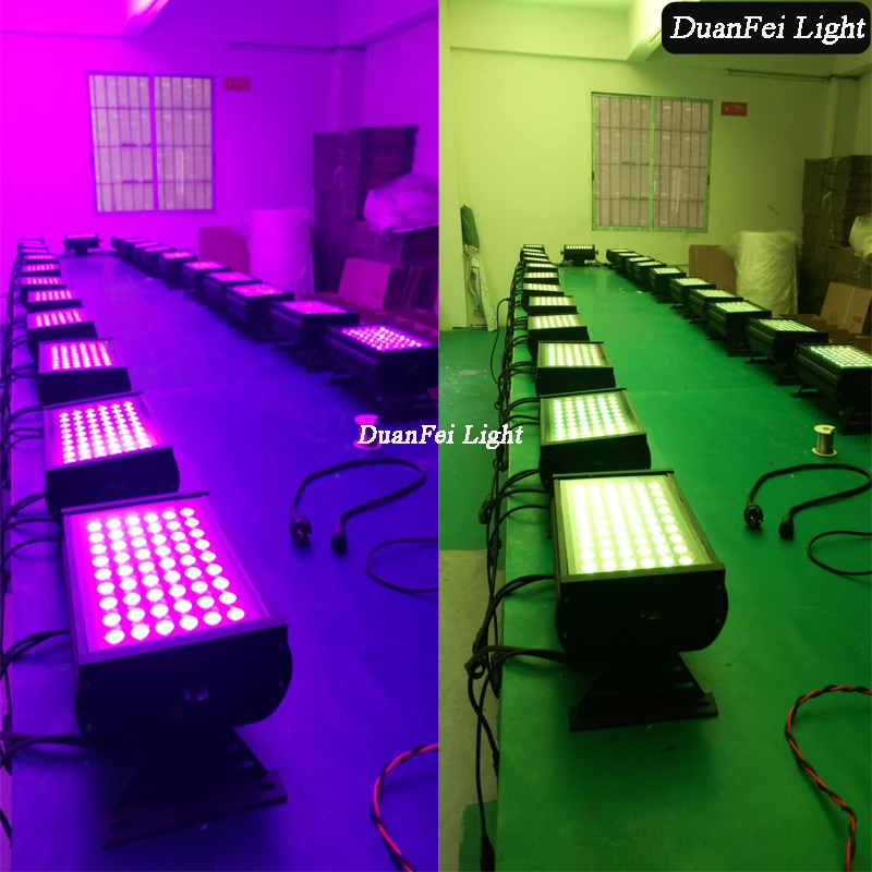 12 Лот ip65 напольная светодиодная шайба rgb 3в1 цветная мойка городской свет 54x3 Вт dmx