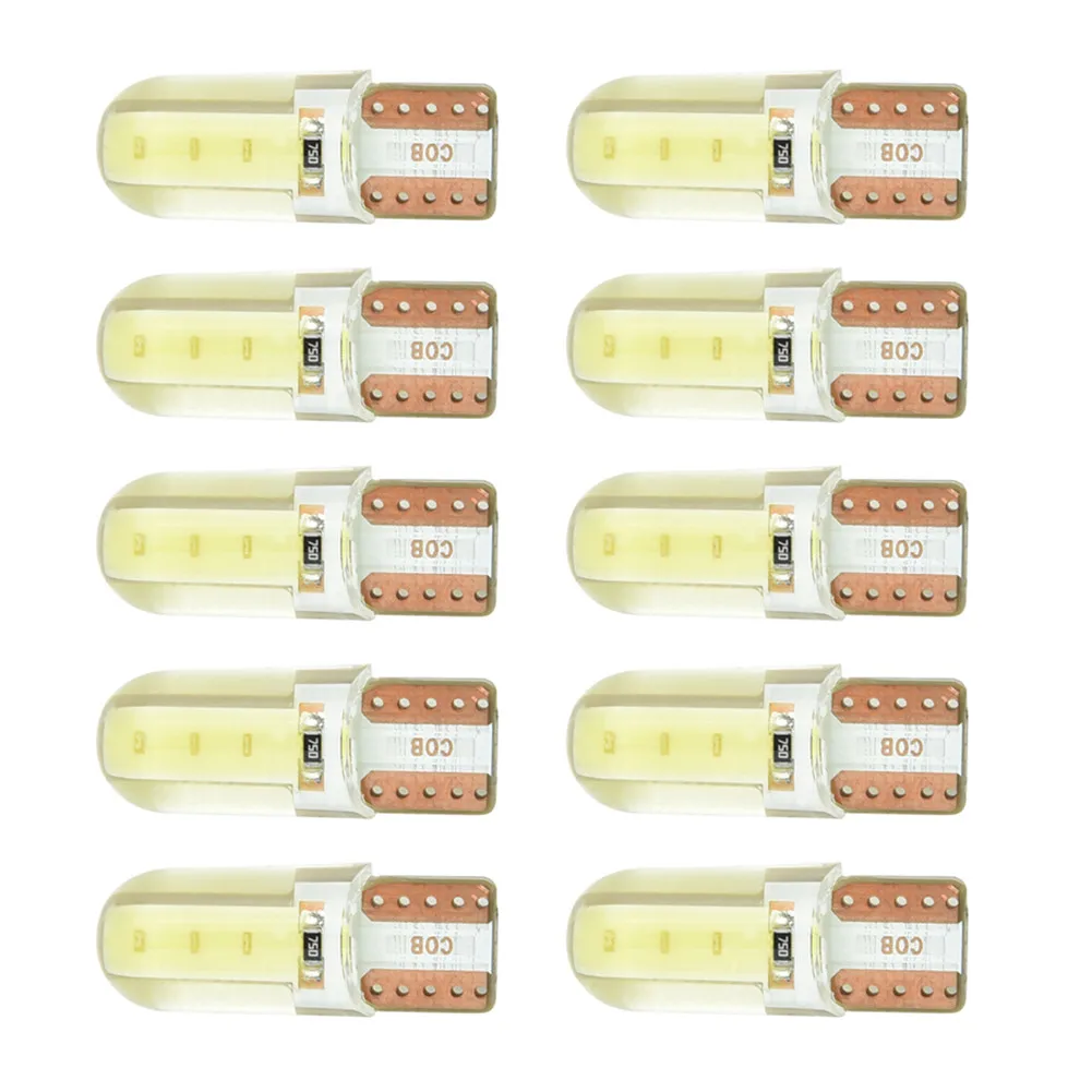 

10pcs Car Interior Lights Wedge Dome Lamps Reading Lights Dashboard Lamps Side Marker Lamps 12V 194 T10 W5W White LED Lights