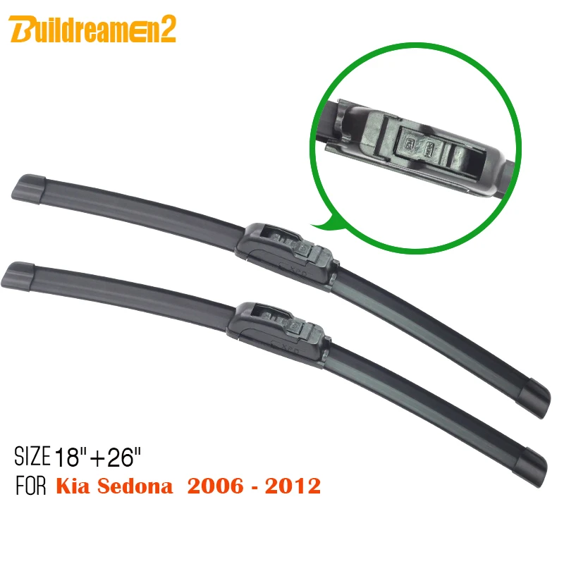Buildreamen2 Car Bracketless Windscreen Wiper Blader стеклоочиститель для Kia Sedona LX &amp EX Mini paspassenger Van 4 двери