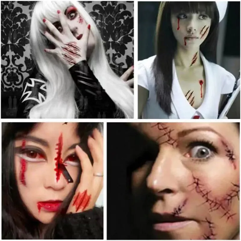 Водостойкая Временная тату наклейка на Хэллоуин 30 шт.|Временные тату| |