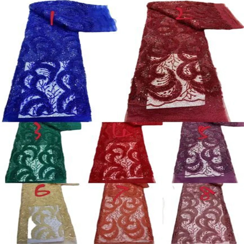 

Королевская Синяя Нигерия пушистые кружевные ткани 2022, Африканское Тюлевое кружево с блестками, высокое качество, французское Сетчатое кру...