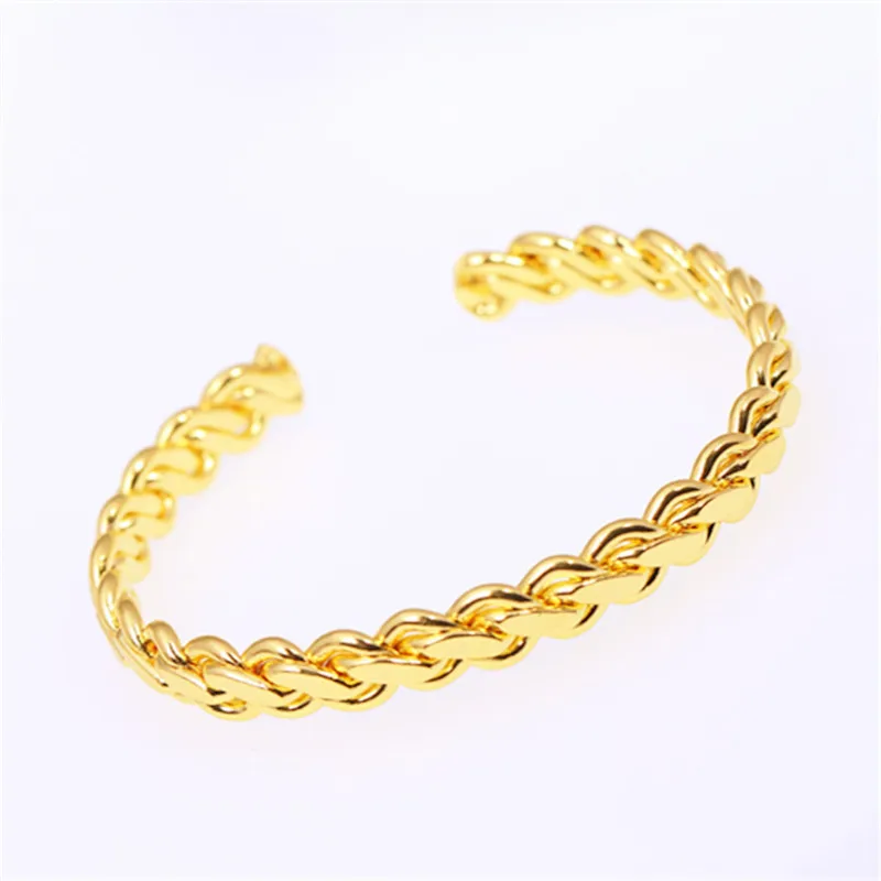 

Minimalist Gold Bracelet Flat Twisted Twist Bracelet Bangles For Women Boho Jewelry Cuff Bracelets Couple Bracelet Bijoux Femme
