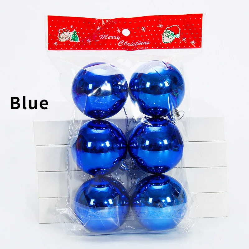 

Цветные шары для елки 6 шт.