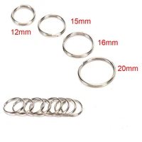 100 pcs polished silver color keychain short chain split ring diy lobster clasp for key porte cle keychain parts bricolage