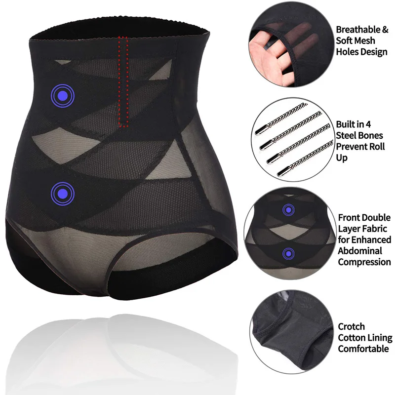 Для женщин Высокая талия талии тренер животик Управление Body Shaper нижнее белье, бесшовное нижнее белье, трусики-стринги, подтяжка ягодиц, пояс для похудения Body Shaper Pantiies