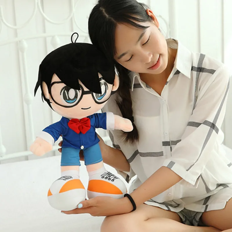 

Anime Detective Conan Plush Toys Case Closed Conan Edogawa Figure Cosplay Filling Doll Pillow 30/40/50cm for Gift