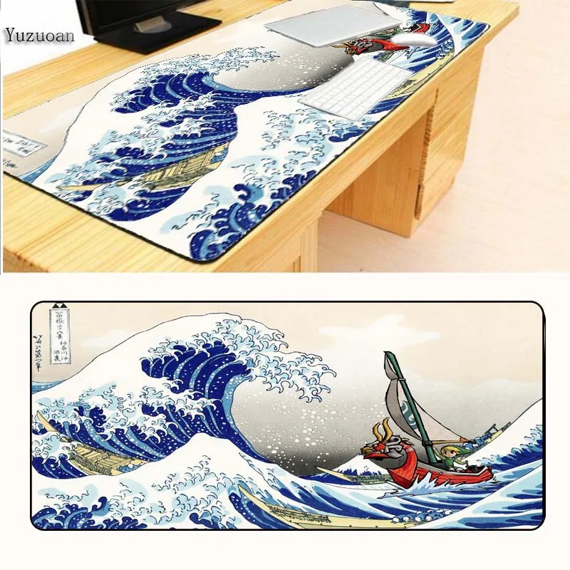 Yuzuoan 90X40cm Бесплатная доставка легенда о Зельде коврик для мыши оверлок край