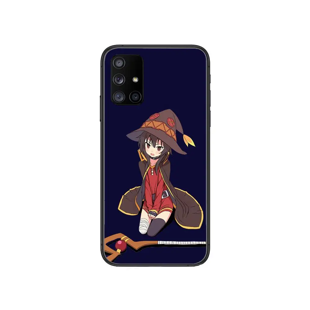 

Anime Konosuba Megumin Phone Case Hull For Samsung Galaxy A 50 51 20 71 70 40 30 10 80 E 5G S Black Shell Art Cell Cove