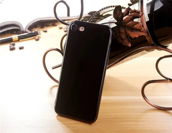 Черный Ультра тонкий цветной ТПУ силиконовый глянцевый чехол для iPhone 7 8 6 6s Plus X 5 5S SE мягкая задняя крышка для iPhone X XS MAX XR 11 pro Чехол - Цвет: Черный