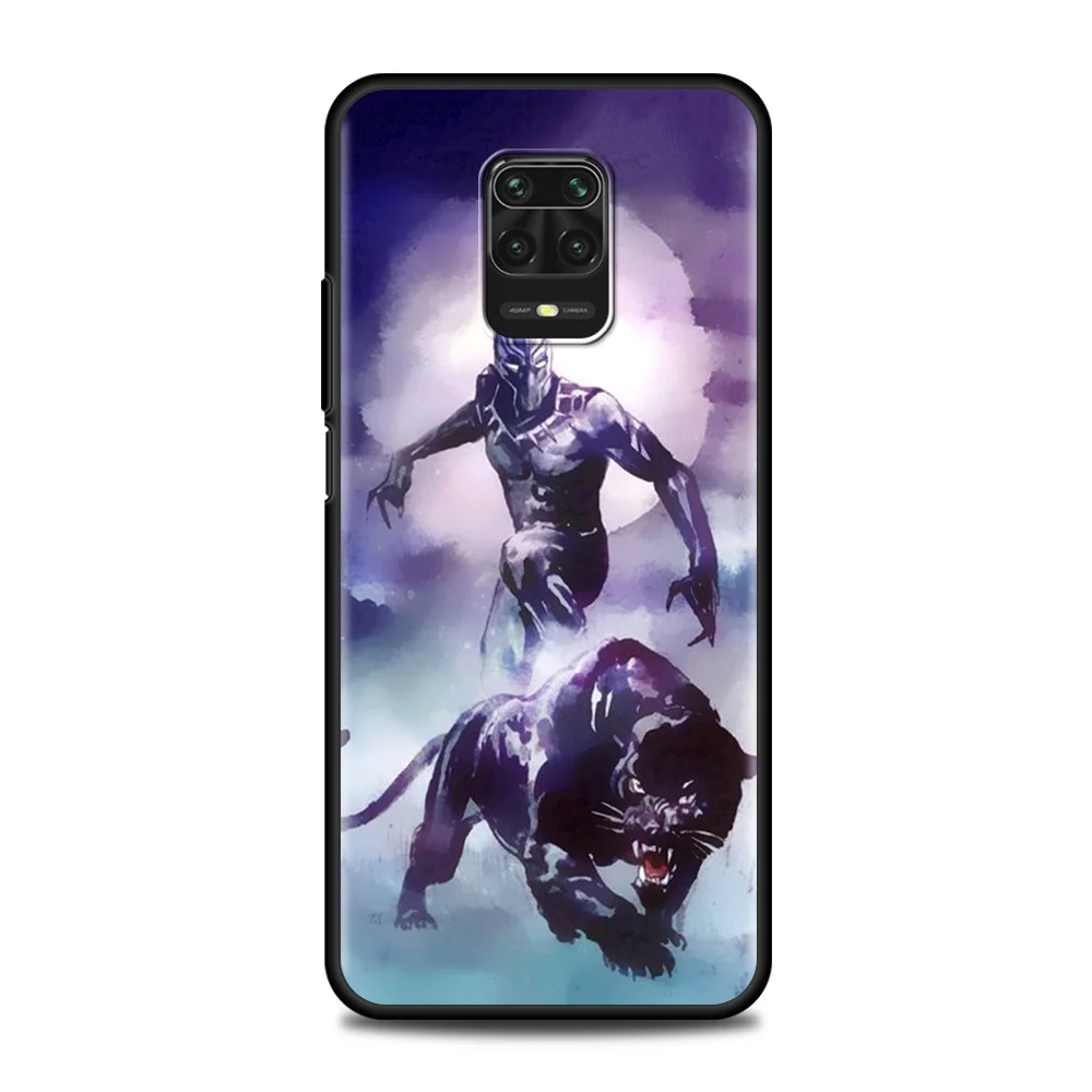 Phone Case For Xiaomi Redmi Note 9s 9 8 Pro 10 Pro 7 8t 10 note 9 4G 10 5G Black Silicone Fundas capitan america Avengers Marvel