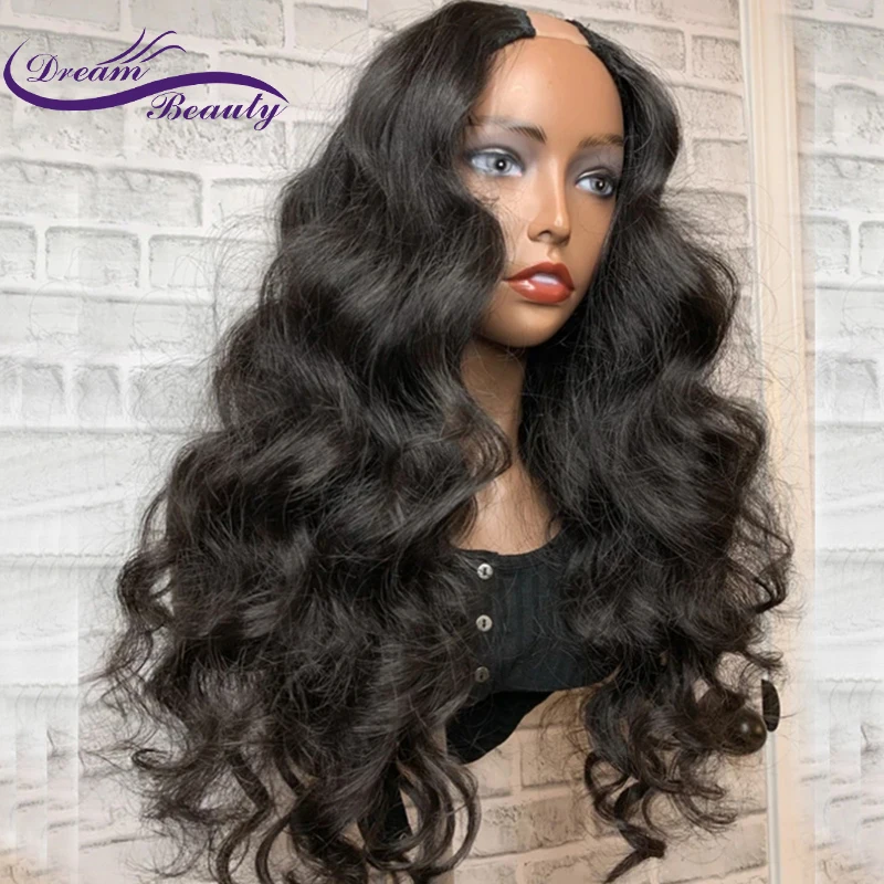 Body Wave U Part Wig Human Hair Wigs For Black Women Long 180% Brazilian U Part Wig Remy Hair 2x4 Size Middle U Shape Wigs enlarge