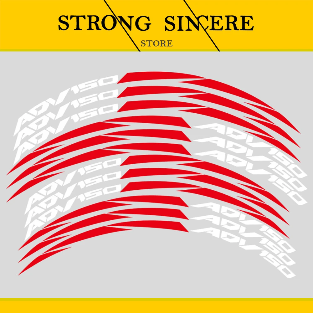 

12 шт., Водонепроницаемые Светоотражающие наклейки на колеса мотоцикла Honda adv150 adv 150 XADV
