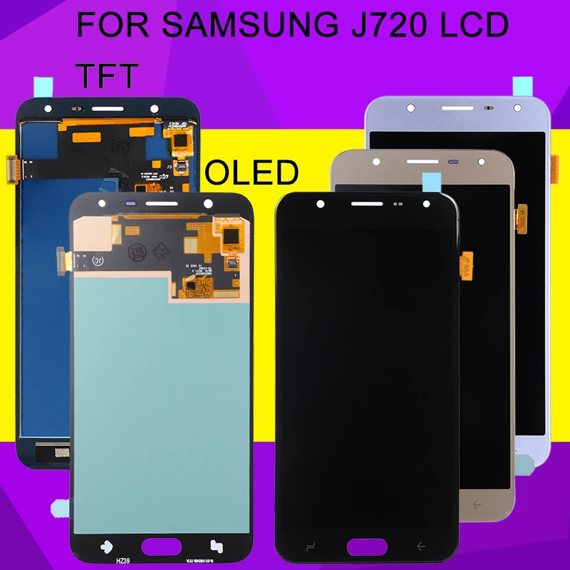 HH J7 2018 ЖК-дисплей для Samsung Galaxy J720 ЖК-J7 DUO Дисплей Сенсорная панель Экран планшета
