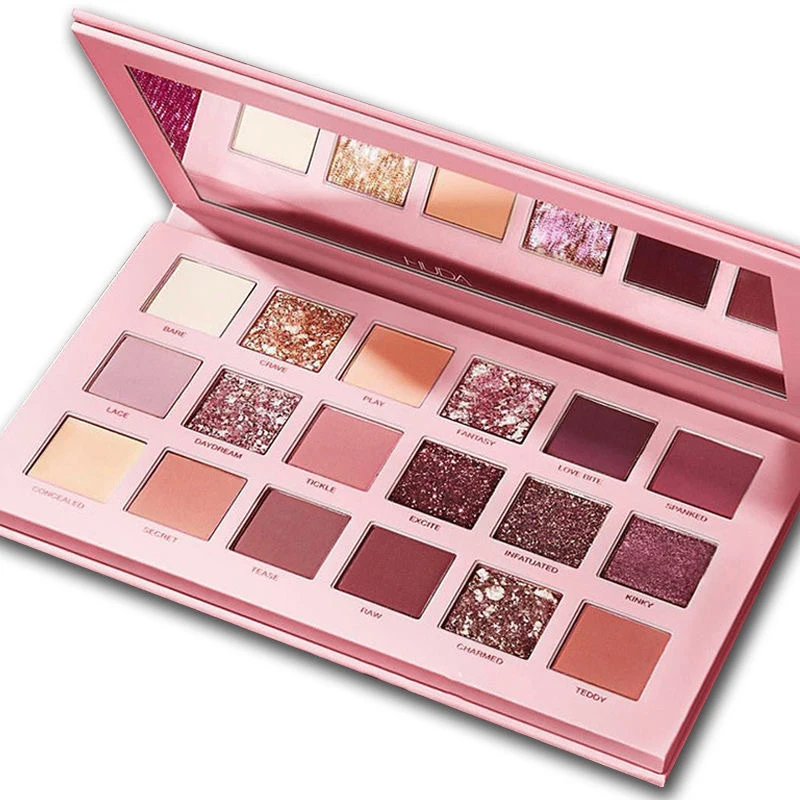 18 цветов палитра теней для век телесного цвета металлик высокий мерцающий