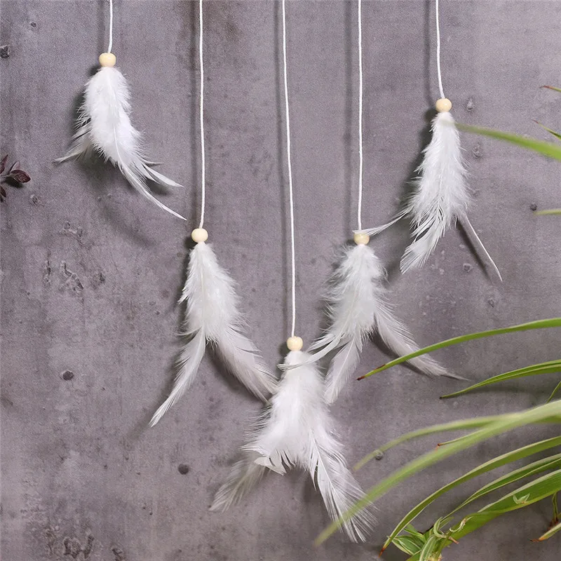 Украшение в виде пера форме полумесяца Декор для дома простом стиле Ловец снов