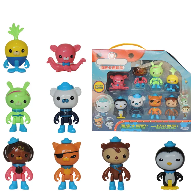 8 шт Octonauts фигурка модели Kwazii Shallinton Даши песо капитан Barnocles фигурки Детские ТВ
