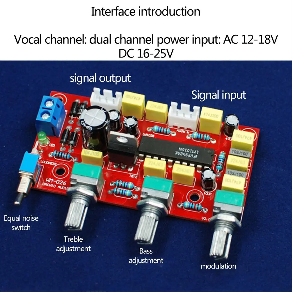 LM1036 OP AMP HIFI усилитель предусилитель громкости тон эквалайзер плата управления DIY