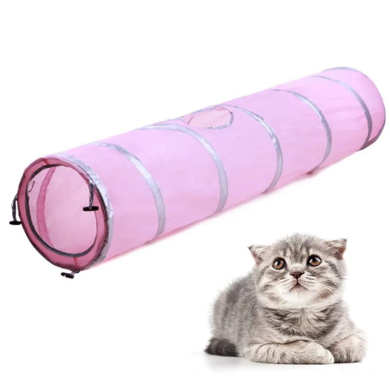 2 отверстия туннель для кошек игрушки для кошек котенок складной Crinkle Кот играющая игрушка «туннель» Забавный туннель для домашних животных объемная кошачья пещера не занимает