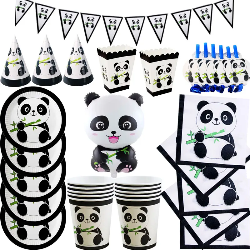 2020 новый мультфильм панда тема День рождения украшения детей одноразовая посуда
