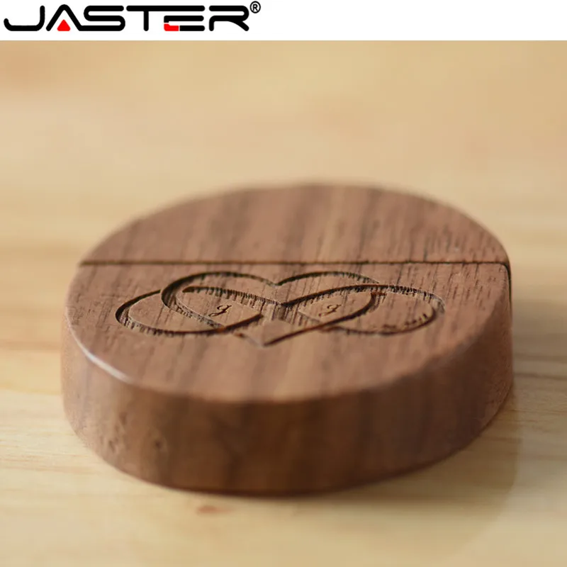 USB флеш накопитель JATSER с круглым корпусом деревянный 4/64 ГБ 2 0|USB флэш-накопители| |