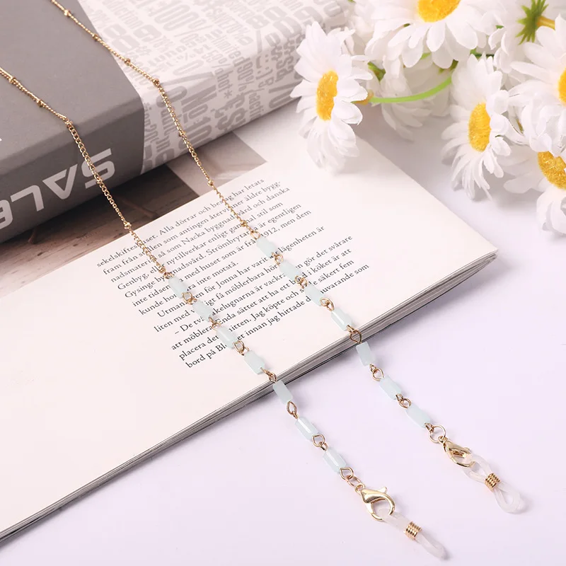 

Fashion Eyeglasses Strap Chain Imitation Crystal Bead Mask Sunglasses Holder Glasses Eyewear Lanyards For Women Men Chains