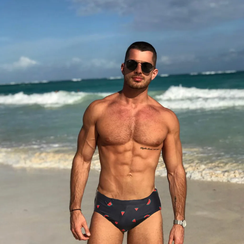 Сексуальные мужские плавательные костюмы для бассейна пляжные плавки пляжная