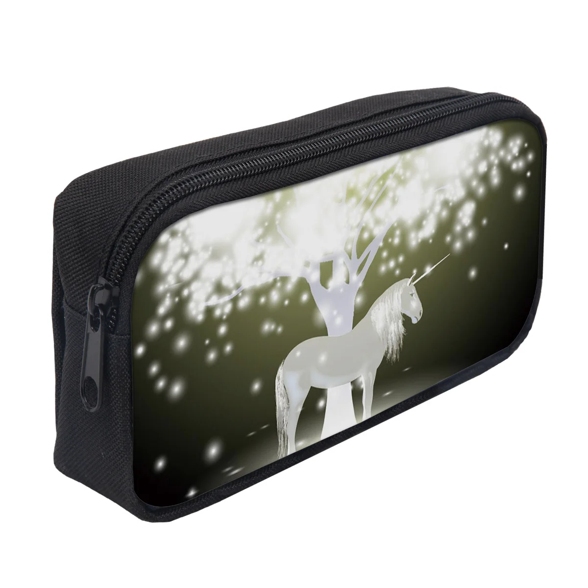 Повседневная косметичка с животным художественным прозрачным единорогом
