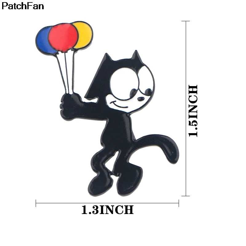 A2489 патчфан каваи Черный кот цинк Шарм мультфильм булавки para рубашка пальто Броши