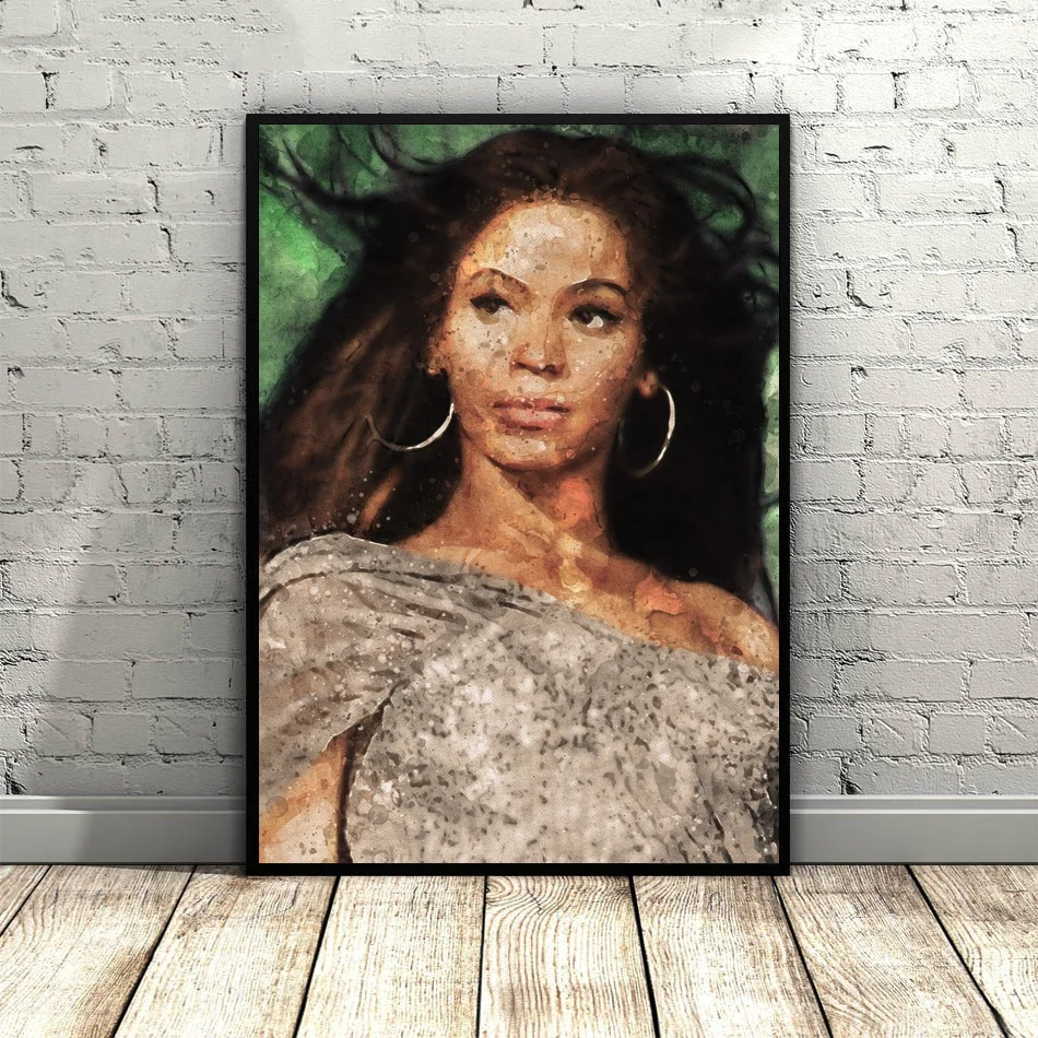 Beyonce музыка звезда искусство холст живопись плакат домашний декор|Рисование и