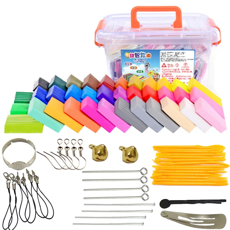 

Полимерная глина для выпечки в духовке, 36 цветов, пушистый слайм, игрушки, легкий Пластилин для детей