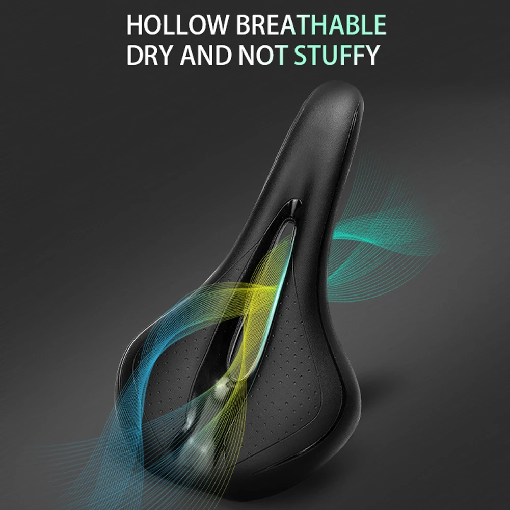 

MTB Bike Hollow Comfort Saddle Breathable Seat Cushion Shockproof Waterproof Bike Seat Cushion Bicycle Replace Accessories