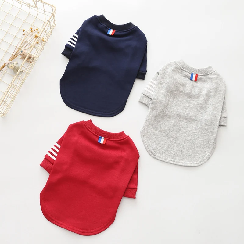 Французский стиль хлопковый жилет для собаки рубашки летняя одежда собак костюм