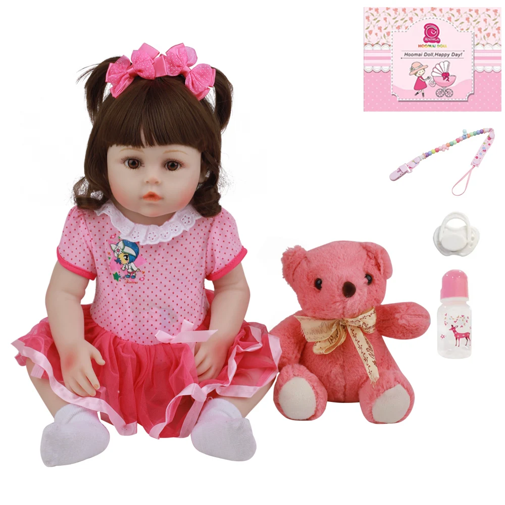 

18"48CM Toddle Doll Fashion Realistic Reborn Alive Full Body Lovely Doll Bebe Soft Silicone Realistic Children's Day Gifts Kids