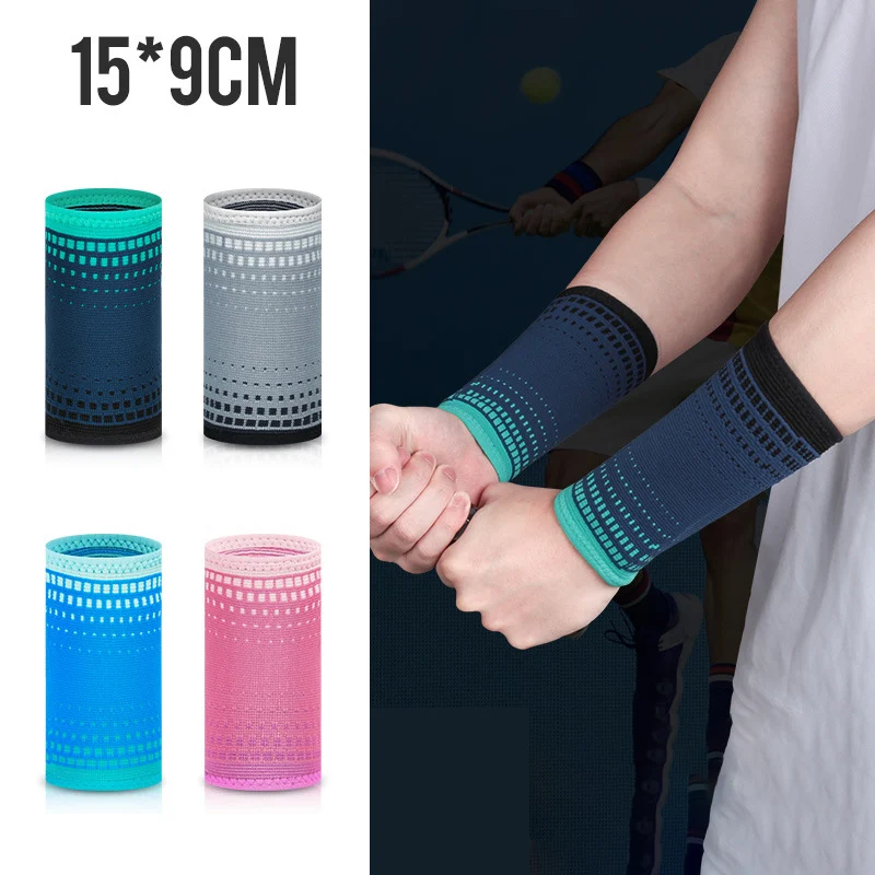 

1pair Cotton Wristbands Sport Sweatband Hand Band Sweat Wrist Support Brace Wraps Guards Gym Volleyball Basketball