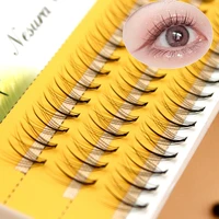 to apply long lasting salon home use diy self grafting cluster eyelash extension natural long individual eyelashes