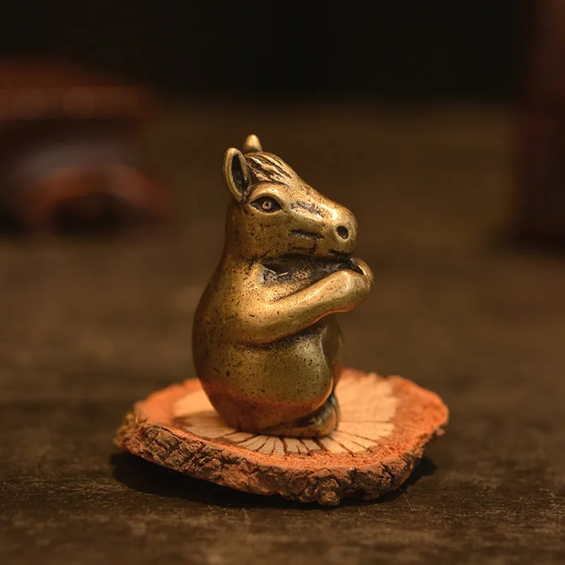 Из чистой бронзы двенадцать лошадей зодиака вставки для благовоний украшения