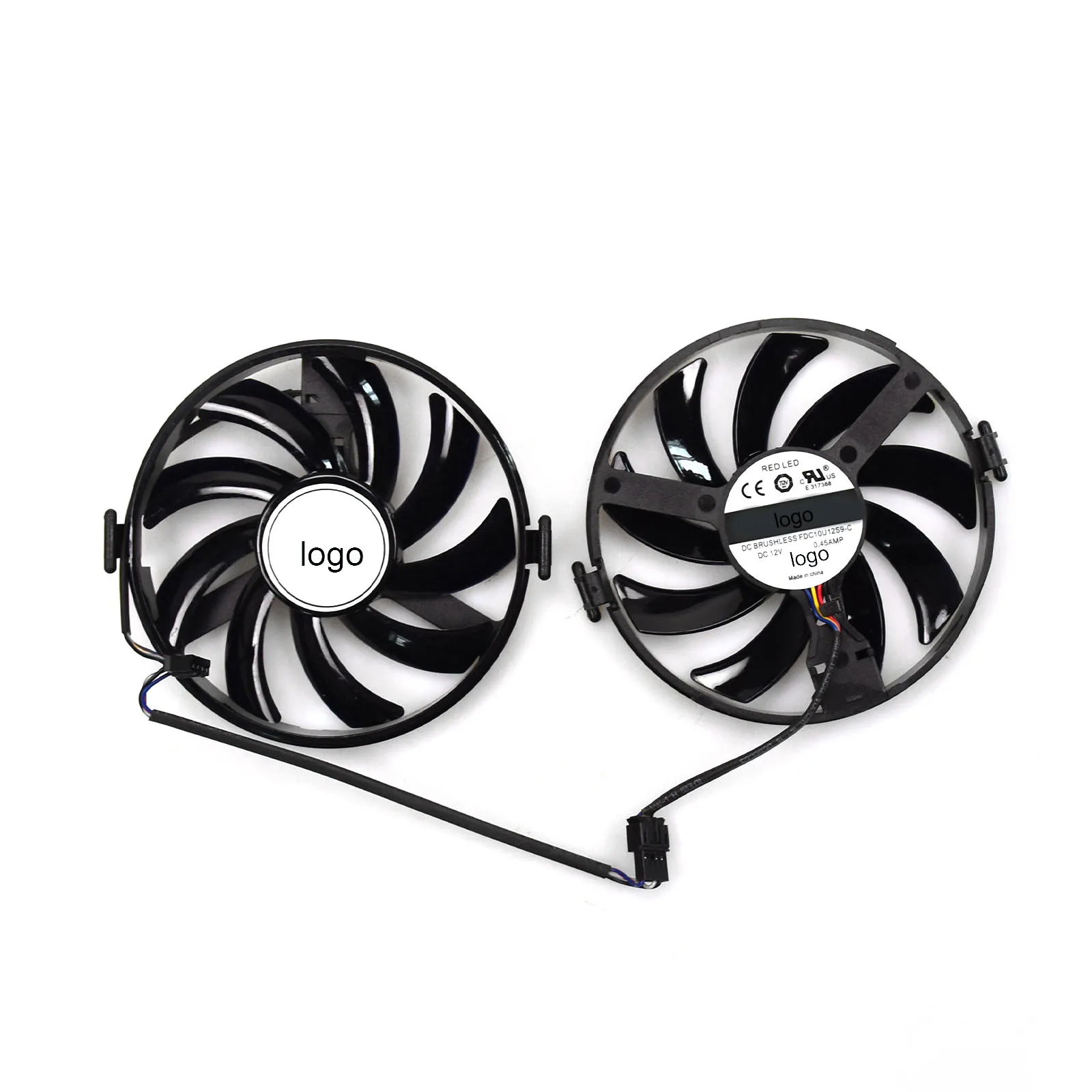 Охлаждающий вентилятор для видеокарты XFX R7 360/ R9 370X/R9 370/R9 380X/RX 560 4 контакта|Кулеры и