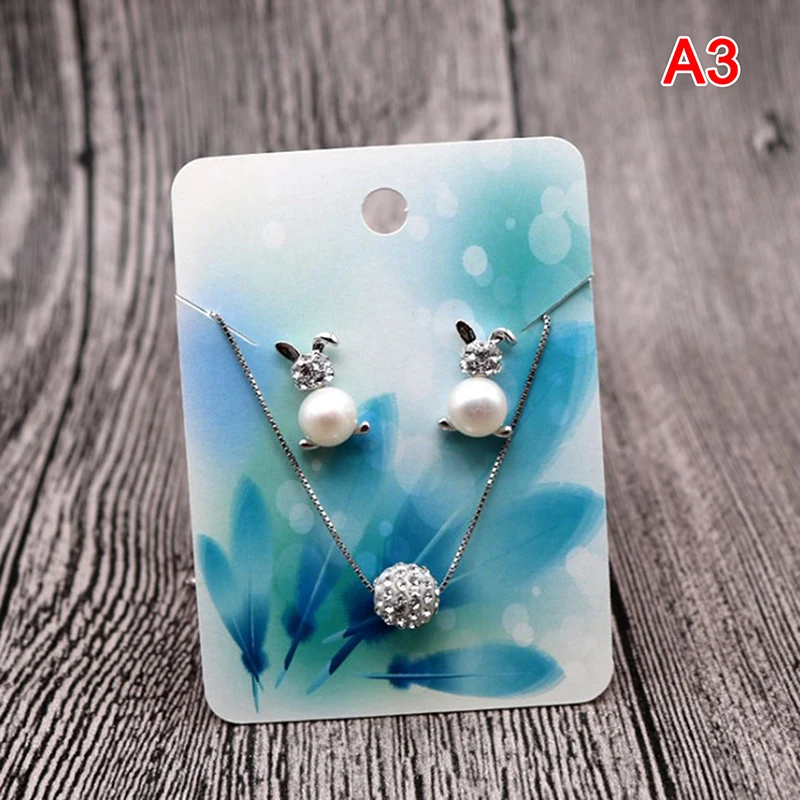 Fashion 5x7cm 50pcs/lot Elegant Women Pattern Earring Display Cards Necklace Jewelry Packing Paper Card Tag Holders Custom logo | Украшения