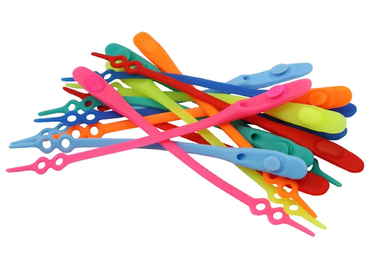 

14Pcs/Pack Lazy Creativity New Elastic No Tie Shoelaces Third-Generation Round Double-Hole Silicone Shoelace Sneakers Fit Strap