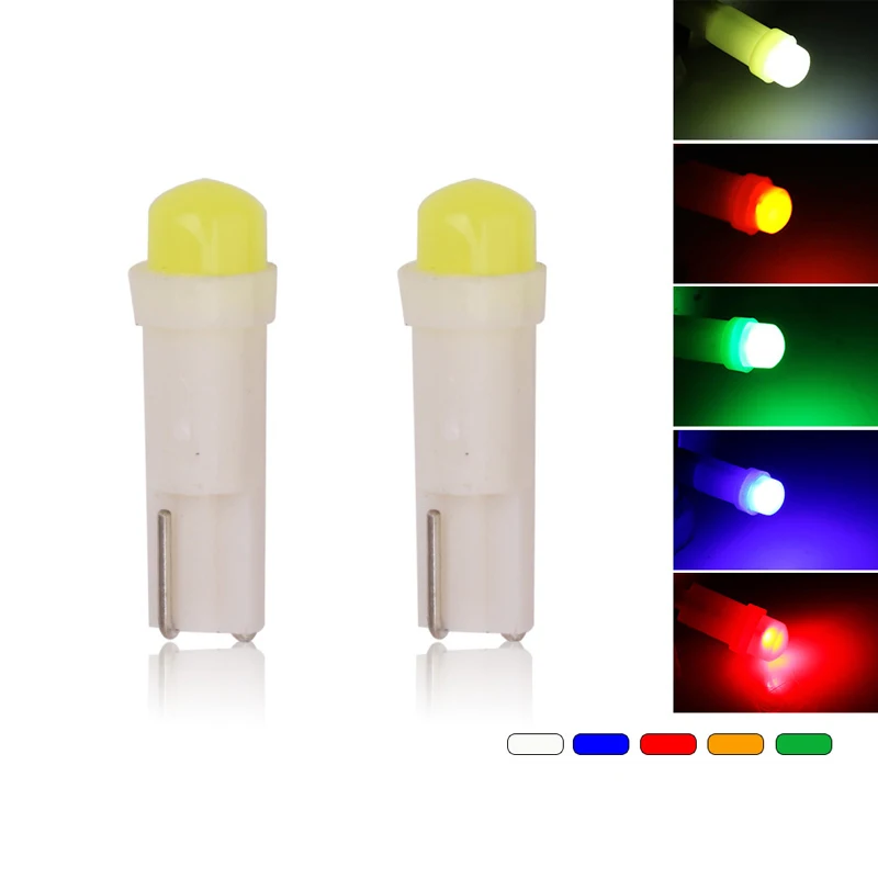 20x автомобилей COB T5 1SMD приборной панели потепления лампы W3W W1.2W светодиодный