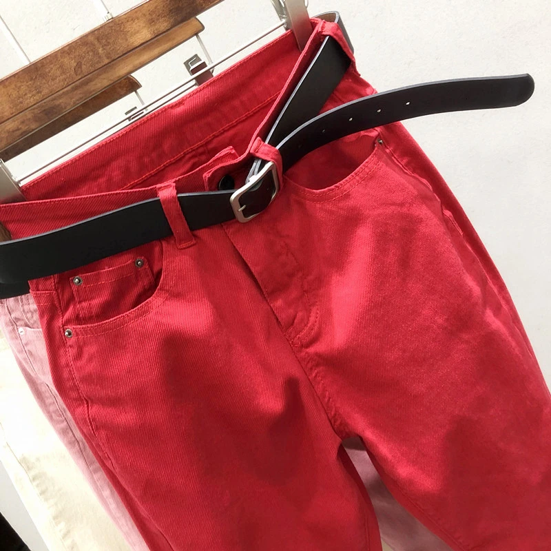 Женские джинсы шаровары с завышенной талией весенне летние МОМ уличная одежда