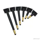 4 шт., Металлические конические ножки для мебели, черного золота, ножек для шкафа, 121518202530 см, с монтажными винтами