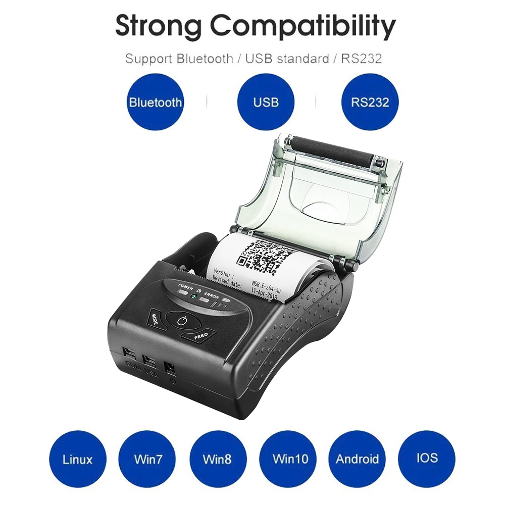 ISSYZONEPOS IMP027 дешевый Bluetooth 4 0 портативный мобильный мини 58 мм кассовый принтер