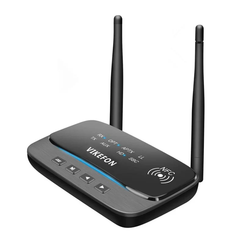 NFC и 262ft/80m большой диапазон Bluetooth 5,0 передатчик приемник 3в1 аудио адаптер с низкой задержкой aptX HD Оптический RCA AUX 3,5 мм ТВ - Цвет: Black