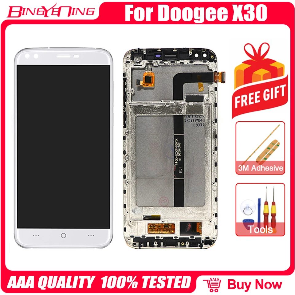100% Оригинальный Для DOOGEE X30 X60 X60L X70 X95 экран в сборе + рамка Ремонт Замена