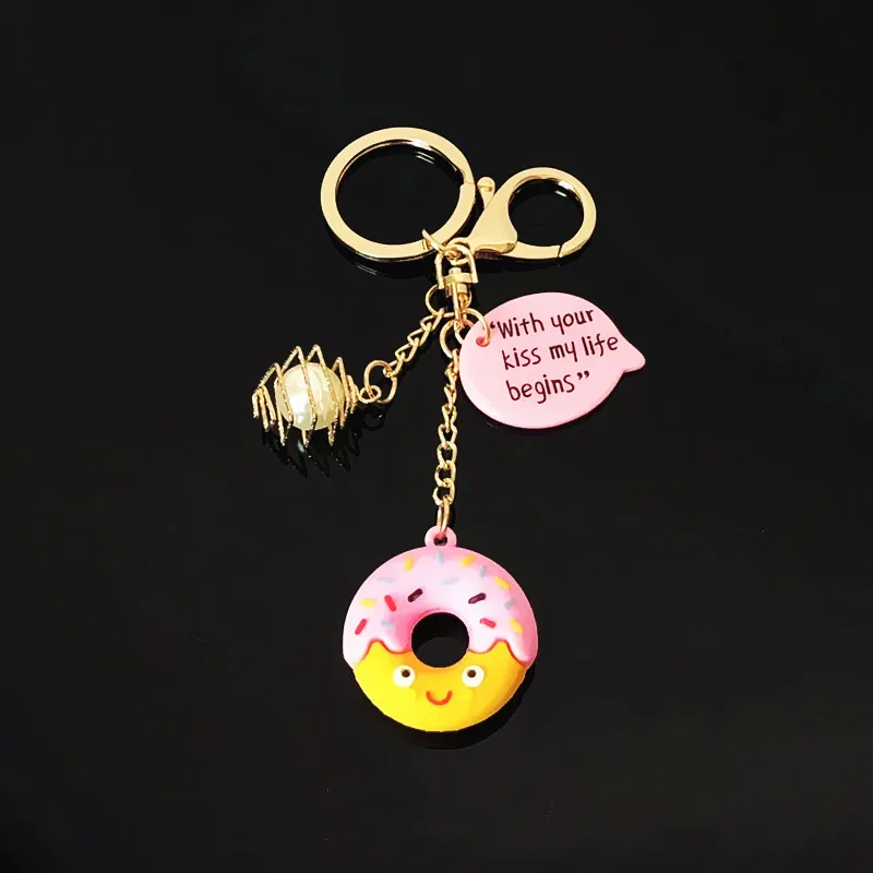 Брелок в виде пончика Ins Girl Candy Toys Series Dreamy силиконовый креативный DIY аксессуары