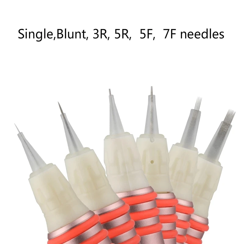 

10pcs Candy Color Screw Cartridge Needles For Rotary Machine Gun Eyebrow Lip Permanent Tattoo Makeup MTS Microneedles Embroidery