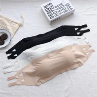 new one piece seamless tube top women invisible bra intimates strapless bustier bandeau breathable wrapped chest sexy lingerie